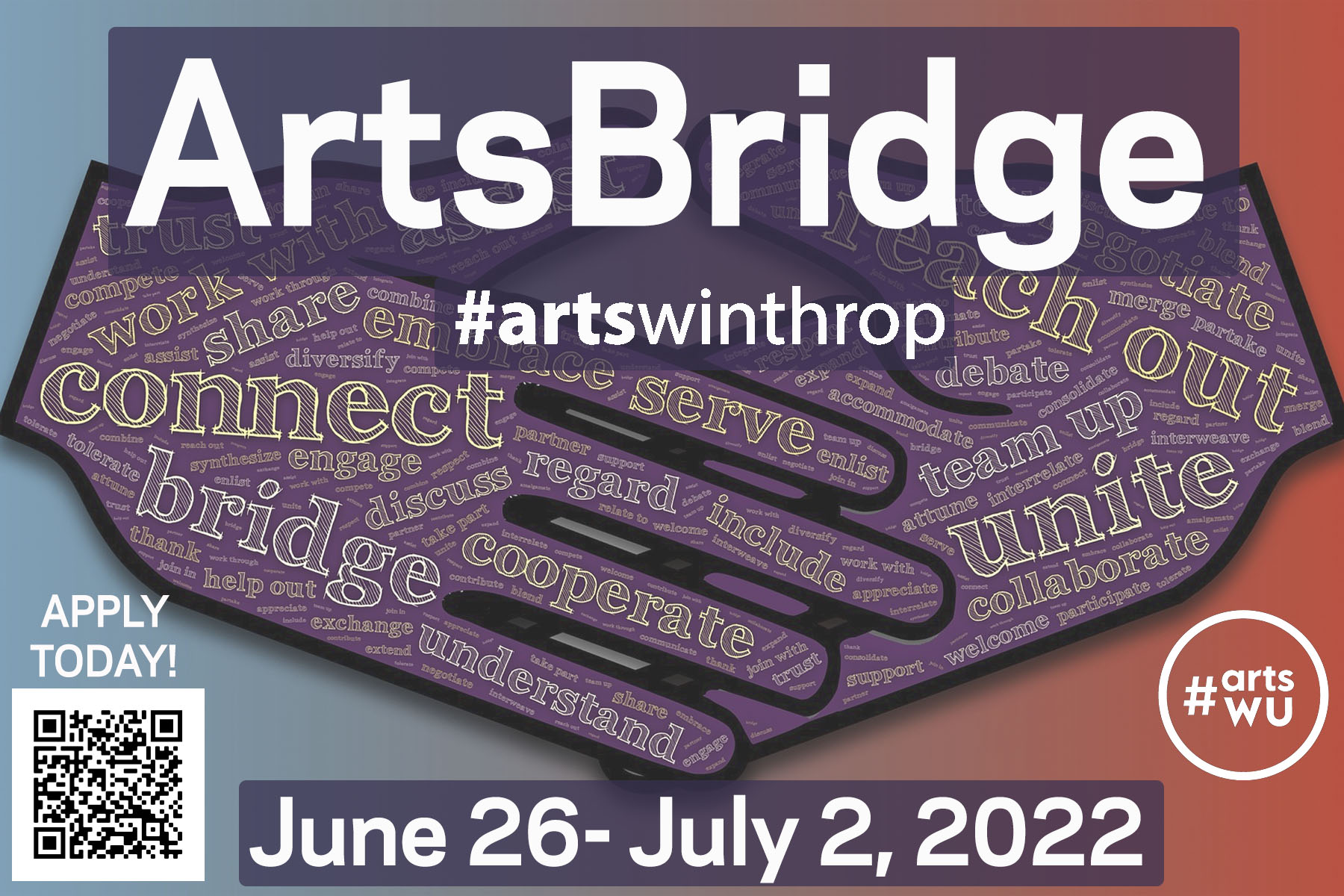 Advertisement for Arts Bridge at Winthrop University.